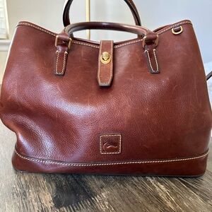 Dooney & Bourke Brown Leather Perry Satchel